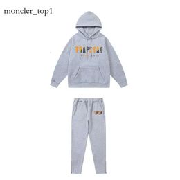 Trapstar Black Hoodie Designer Trapstar Tracksuit Rainbow Trap Towel Embroidery Decoding Trapstar Jacket Hooded Sportswear Men and Women Sportswear Suit 1249