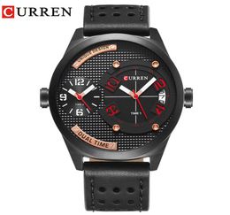 Fashion Brand CURREN Business Wrist Watch Casual Quartz Men039s Watch Leather Strap Clock Relogio Masculino Horloges Mannens Sa1196750