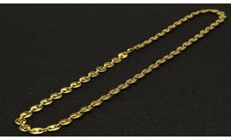 Stainless Steel Coffee Bean Chain Gold Silver Colour Plated Necklace And Bracelets Jewellery Set Street Style 22quot wmtDny whole201771928