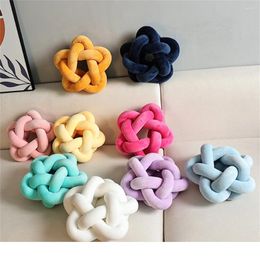 Pillow Nordic Style Ultra Soft Home Decor Solid Color INS DIY Hand Knot Star Shape Throw Ball For Office/Home