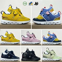 cloud Play Kids Running Shoes Designer on Classic's Black Midnight Blue Mustard Yellow Seedling Green Marshmallow Pink Mint Green Babys Outdoor Sneakers Size 22-35