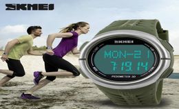 SKMEI 1058 Heart Rate Monitor watch pedometer Sport LED watches for men women 50m waterproof digital watch sports calorie counter 4947223