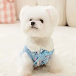 Dog Apparel Traction Pet Flower Cotton Coat Winter Thickened Teddy Down Warm Heart Pattern Vest Two Legged Clothes