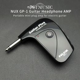 Guitar Top Quality Nux Gp1 Portable Electric Guitar Plug Mini Headphone Amplifier Builtin Distortion Effect Guitar Accessories