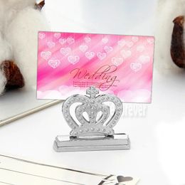 Party Supplies 100pcs Silver Crown Place Card Holder Table Centerpiece Name Holders Baby Shower Favors Birthday Decor