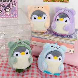 Plush Dolls Cute Penguin Doll Keychain Girl Cartoon Car Creative Plush Keychain Kawai Womens Bag Accessories Y240415