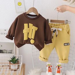 Clothing Sets 2024 Spring Autumn Baby Boys Children Cotton Letters Sweatshirts Pants 2Pcs Suit For 1-5 Years Kids Casual Outfits