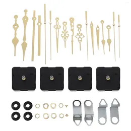 Clocks Accessories 4 Sets Watch Clock Movement Work Car Silent Wall Plastic Pointers Parts