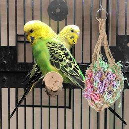 Other Bird Supplies Cage Parrot Chew Nibble Toy Foraging Hanging Chewing Shredding Toys Birdcage Accessories