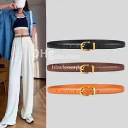 Soft Genuine Leather Waist Belts Ladies Fashion Accessorised Skinny Waist Strap Leather Summer Ins Style Simple Black Jeans Strap