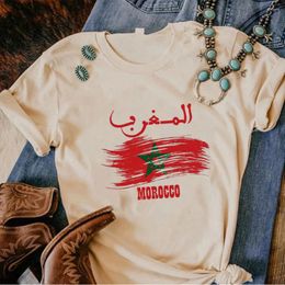 Women's T Shirts Maroc Morocco Tee Women Funny Summer Streetwear Shirt Female Y2k Designer Clothes