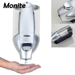 Liquid Soap Dispenser Monite ABS Chrome Polished Kitchen & Bathroom Wall Mounted Dispensers