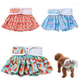 Dog Apparel 3pcs Pet Diaper Physiological Pants Sanitary Panties | Washable Female Skirts Shorts Highly Absorbent Underwear