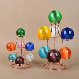 Decorative Plates Faux Ball Holder Elegant Display Stand With Balls Metal Rack For Home Office Decor Fortune