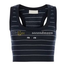 Women Elastic Cropped Top Letter Print Tanks Top U Neck Sport T Shirt Summer Breathable Vest