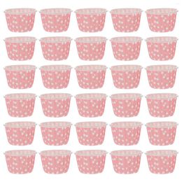 Disposable Cups Straws Dinner Cup Dessert Paper Ice Cream Container Jelly Pudding Bathtub Liner