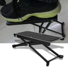 Accessories Guitar Footstool Pedal Metal Footboard Height Adjustable AntiSlip Pad Instrument Play Foot Rest Stand Foldable Guitar Footrest