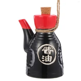 Storage Bottles Vinegar Bottle Japanese Style Sauce Dispenser Ceramics Jar Home Oil Holder Container