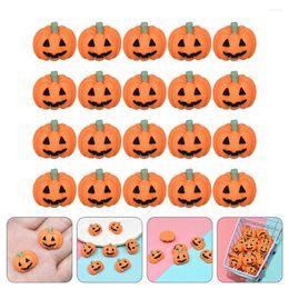 Storage Bottles 20 Pcs Mobile Phone Case Pumpkin Stickers Halloween Charms DIY Decoration Trendy Jewelry Resin Flatback Round Ornament