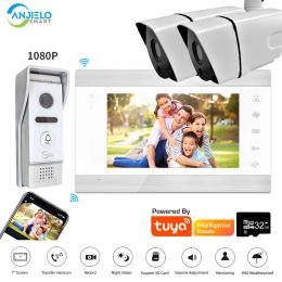 System Smart Wifi Video Intercom For Home 7 Inch Screen Monitor Intercom In Private House Electronic Doorman With Wi Fi Camera Security