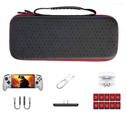 Storage Bags Handheld Game Console Bag PU EVA Hard Waterproof Travel Handbags Wear-resistant Shockproof For ASUS Rog Ally/Steams Deck