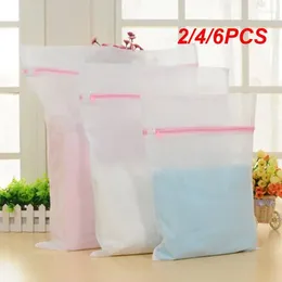 Laundry Bags 2/4/6PCS Wash Mesh Bag Clothing Care Foldable Protection Washing Net Filter For Lingerie Underwear Bra Socks Clothes 3