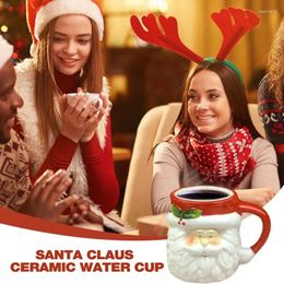 Mugs Merry Christmas Holiday Tea Mug Happy Year Ceramic Santa Coffee Home Decor Handle Drinkware Table Centrepiece Cup