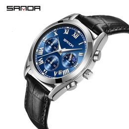 Men's Large Dial with Scale, True Six Needle Casual Belt, Creative and Personalized Luxury designer high quality luxury Watch