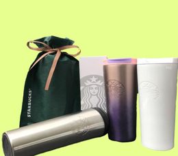 New Designer Water Bottle Stainless Steel Thermos Cup Portable Vacuum Coffee Cup Straight Flip Gift2827882