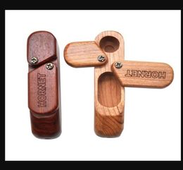 hornet red sandalwood pipe with storage box double rotating wooden pipe6381110