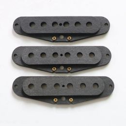 Cables Donlis 48/50/52mm 3sets/Pack Single Coil ST Guitar Pickup Fiber Plates Flatwork In Black Color For DIY Pickup Parts