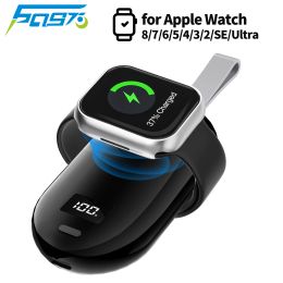 Rings Mini Power Bank for Apple Watch Portable Wireless Charger 2500mAh Keychain Battery Pack for iWatch 8/7/6/5/4/3/2/SE/UItra