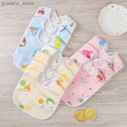 Bibs Burp Cloths 5 pieces of baby bib cotton waterproof bibs for childrens feeding clothing protection childrens scarves Y240415Y2404171TRZ