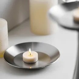 Candle Holders 2mm 304 Stainless Steel Holder For 2-inch To 3-inch Pillar Candles Cup Mat Outside Diameter 13.5cm