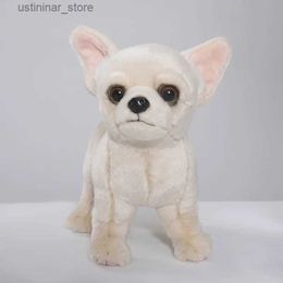 Stuffed Plush Animals Chihuahua Puppy Kids Toy Standing Kawaii Doll with Big Eyes Birthday Gift For Girls Children Cute Stuffed Animal Sitting Dog Toy L47