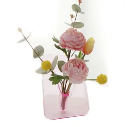 Vases P Shape Flower Vase Acrylic Creative Display Fit For All Kinds Of Flowers