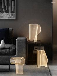 Table Lamps LED Transparent Acrylic Light Guide Panel Bedroom Study Living Room Bedside Design Post Modern Desk Lights Lighting