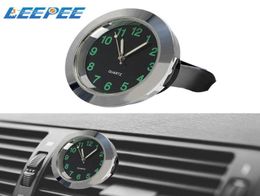 Interior Decorations LEEPEE Car Clock Air Vent Clip Watch Mini Ornaments For Auto Home Decoration CarStyling Quartz Mechanics8185691