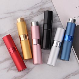 Storage Bottles 8ml Portable Perfume Refillable Tiny Nozzle Spray Empty Bottle Aluminum Shell Skin Care Tools Beauty Health Fashionable