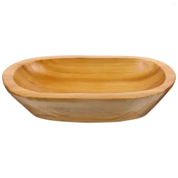 Dinnerware Sets Desktop Decor Wooden Serving Plate Small Tray Trays For Fruit Bowl Bowls Home