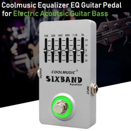 Cables Electric Guitar Effect EQ Pedal Musical Instrument 6Band Equalizer Full Metal Shell True Bypass Stringed Instrument Accessories