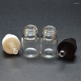Storage Bottles 100pcs Small Clear Glass Bottle 1ml Sample Vial For Essential Oil Perfume Tiny Portable