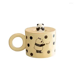 Mugs Cartoon 3D Panda Ceramic Mug Kawaii Cups Of Coffee Cute And Different Christmas Cup For Tea Personalized Gift Drinkware