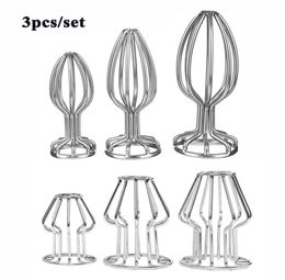 Stainless Steel Hollow Anal sexy Toys Can Strapon Female Masturbator Dilator For Gay Ass Plug Buttplug Massager 3 Size1953622