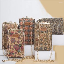Shoulder Bags Women's Wallet Mobile Phone Bag Female Korean Large-capacity Messenger Fashion Wood Grain Multi-card Lady