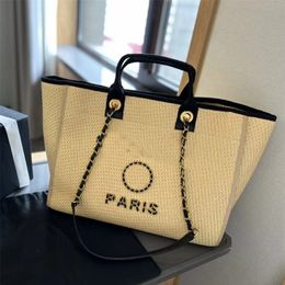 Beach bag Designer Tote bag Straw woven handbag Designer Handbags Chain totes bag for women Luxury Bags Women's Fashio