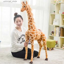 Stuffed Plush Animals 60/80cm Giant Real Life Giraffe Plush Toys High Quality Stuffed Animals Dolls Soft Kids Children Baby Birthday Gift Room Decor L47