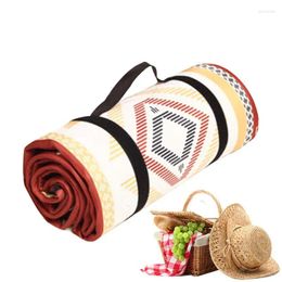 Pillow Beach Blankets For Sand Ethnic Style Camping Blanket Portable Mat Handy Tote Hiking Festivals Outdoo