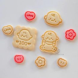 Baking Moulds Cartoon Baby Birthday Cookie Mold Shower Party Cake Decorating Tools Fondant Biscuit Cutter Cute Kids Mould