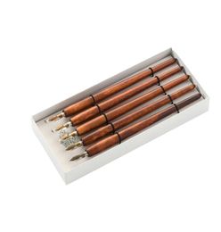 Party Favor 5pcs Dip Wooden Pen Set Pens English Calligraphy Copperplate Nib Script Wood With Ergonomic Handle4817778